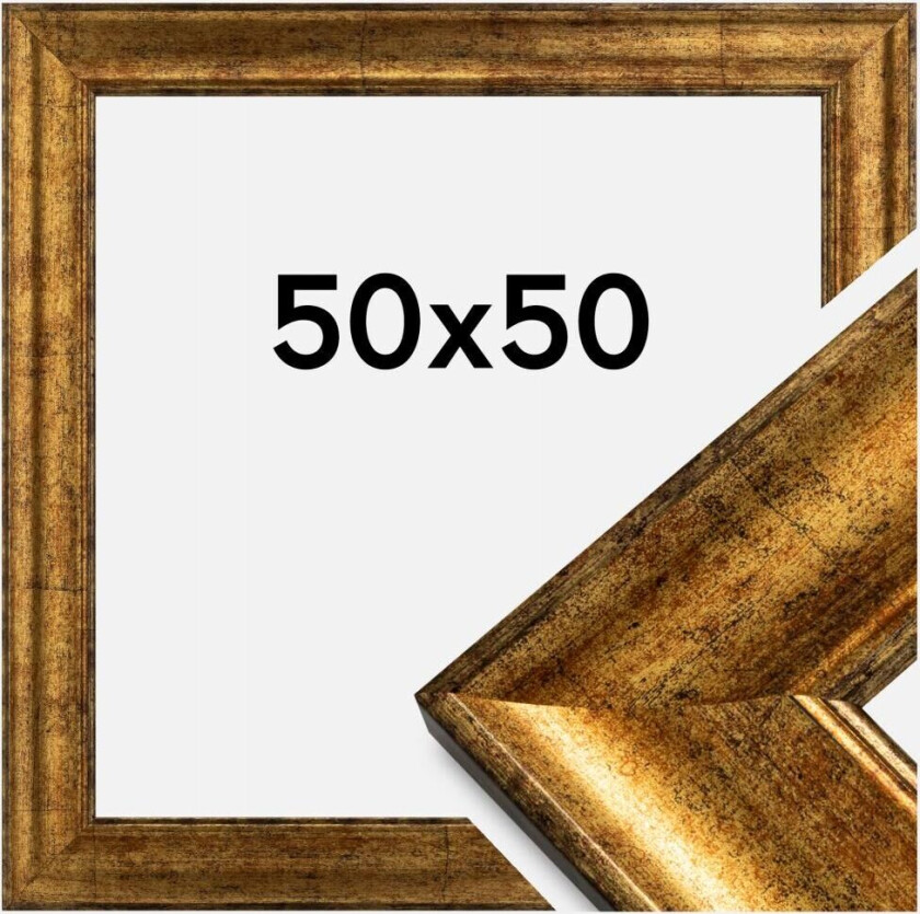 Ramme Saltsjöbaden Akrylglass Gull 50x50 Cm