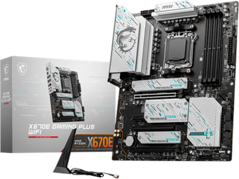 X670E GAMING PLUS WIFI Hovedkort - AMD X670E - AMD AM5 socket - DDR5 RAM - ATX