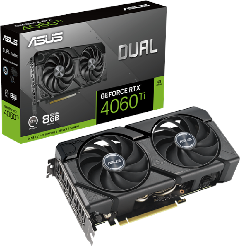 GeForce RTX 4060 Ti DUAL EVO - 8GB GDDR6 RAM - Grafikkort