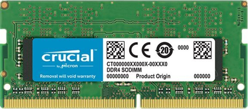 - Ddr4 - Modul - 8 Gb - So Dimm 260-Pin - 3200 Mhz / Pc4-25600 - Cl22 - 1.2 V - Ikke-Bufret - Ikke-Ecc