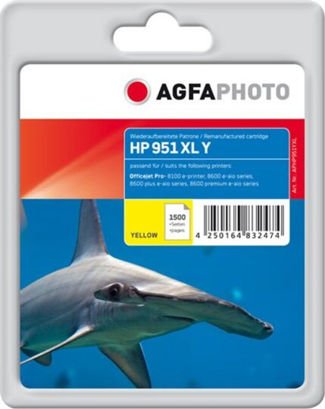 AgfaPhoto - yellow - compatible - ink cartridge (alternative for: HP 951XL) - Blekkpatron Yellow
