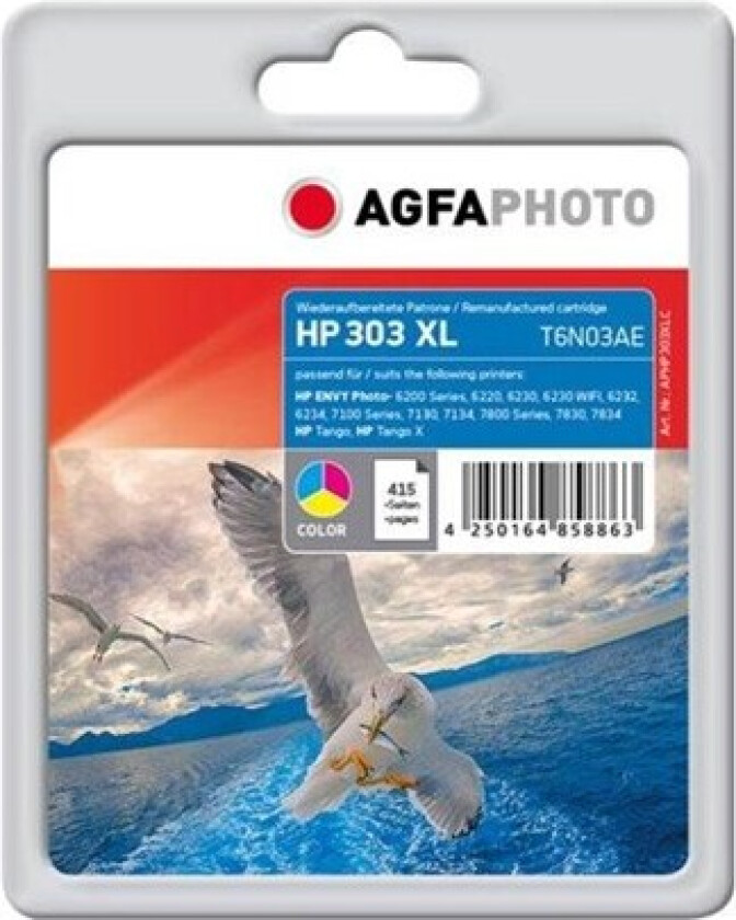 Photo - XL - cyan - compatible - remanufactured - ink cartridge - Blekkpatron Blå