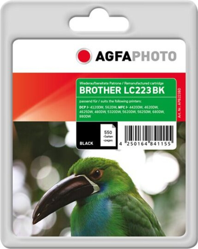 Photo - black - compatible - ink cartridge (alternative for: Brother LC-223BK) - Blekkpatron Svart