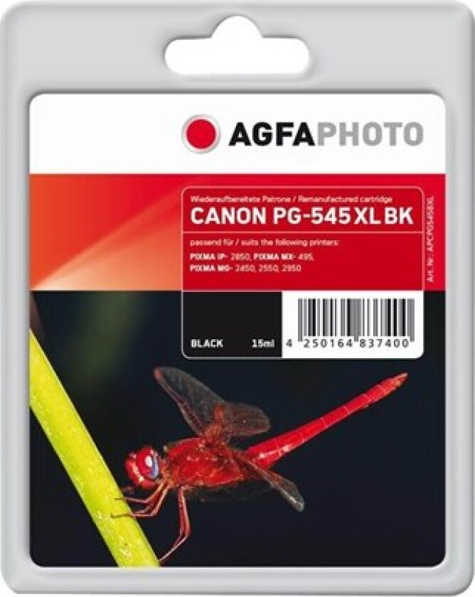 Photo - black - compatible - remanufactured - ink cartridge (alternative for: Canon 8286B001 Canon PG-545XL) - Blekkpatron Svart