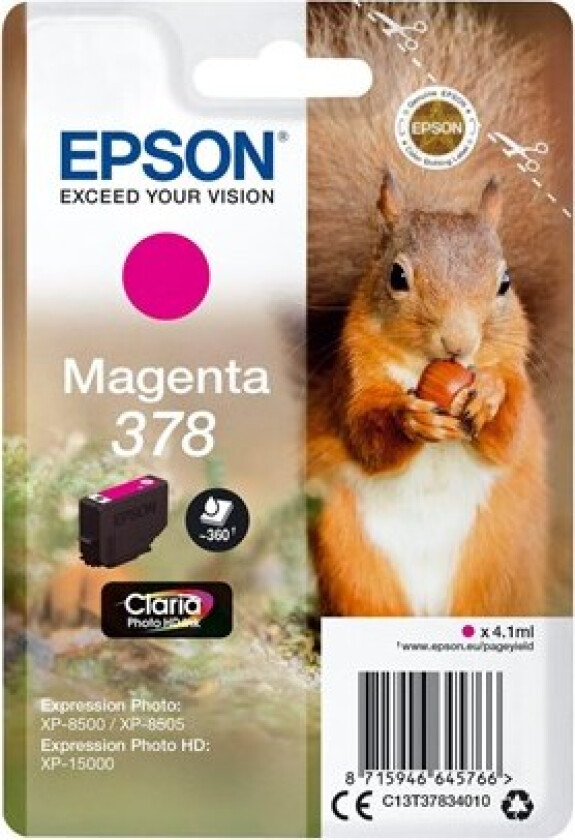 378 - magenta - original - ink cartridge - Blekkpatron Rød