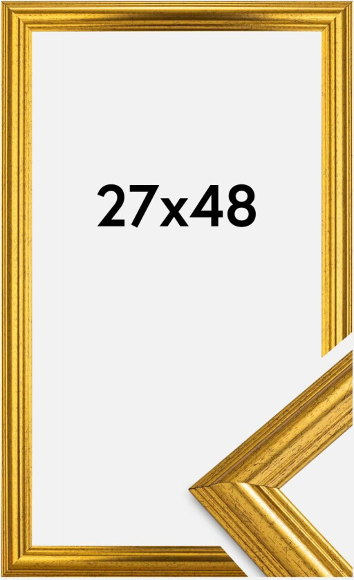 Ramme Västkusten Akrylglass Gull 27x48 Cm