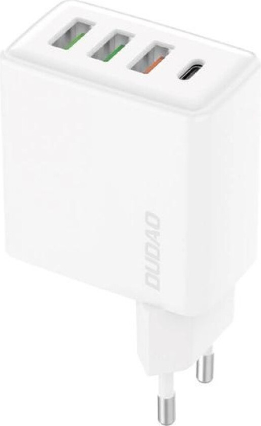 Travel charger A5HEU 3x USB + USB-C PD 20W (white)