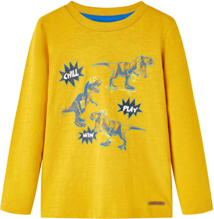 T-skjorte for barn med lange ermer oker 116