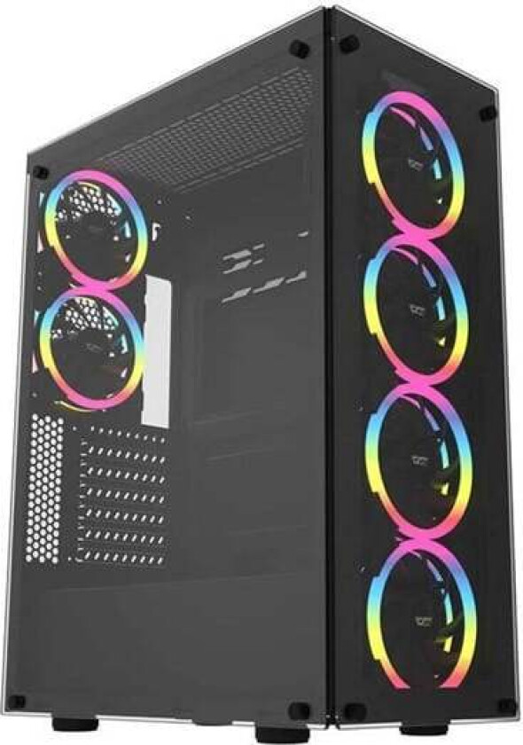 Computer Case Phantom + 6 fans (black) - Kabinett - Miditower - Svart