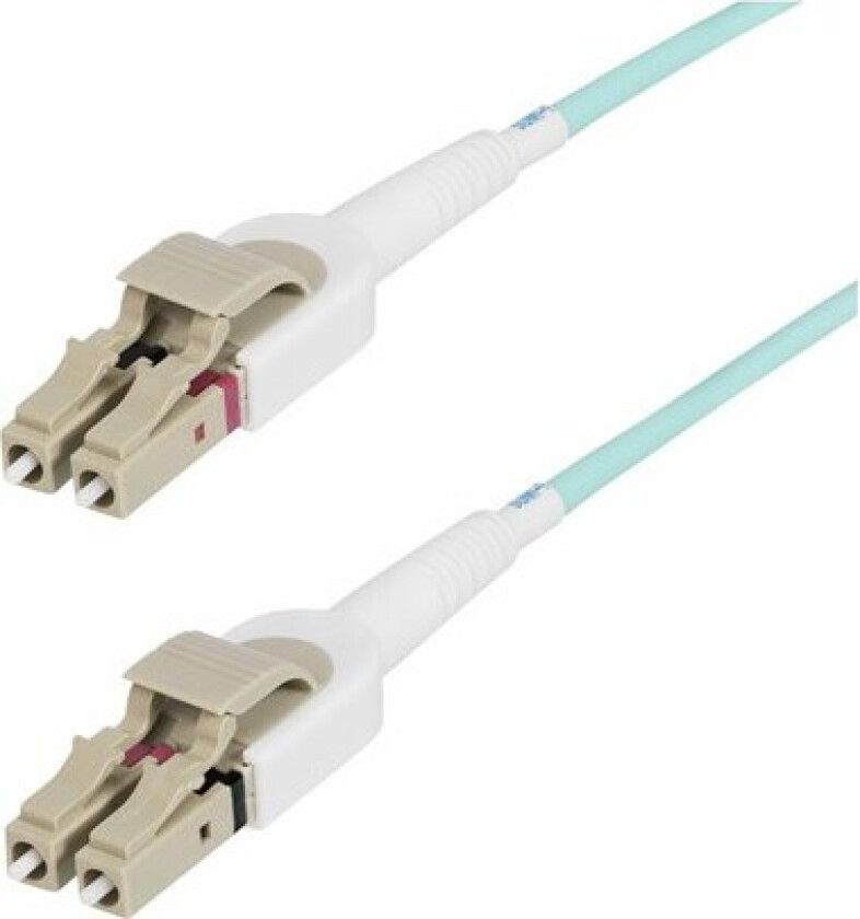 Bilde av 5m (15ft) LC to LC (UPC) OM4 Switchable Fiber Optic Cable 50/125µm 100G Networks Toolless Polarity Switching Low Insertion Loss - LSZH Fiber Patch Cord (450FBLCLC5SW) - patch cable - 5 m - aqua