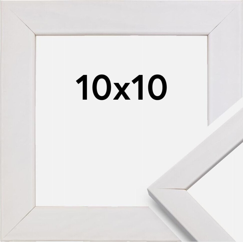 Ramme Stilren Hvit 10x10 Cm