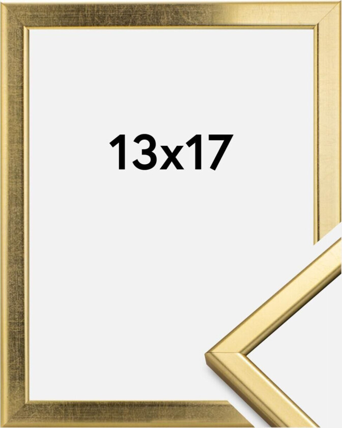Ramme Slim Matt Antirefleksglass Gull 13x17 Cm