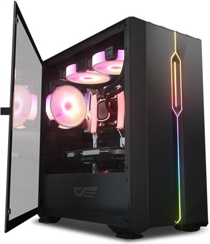 Computer case DLM23 LED (black) - Kabinett - Minitower - Svart