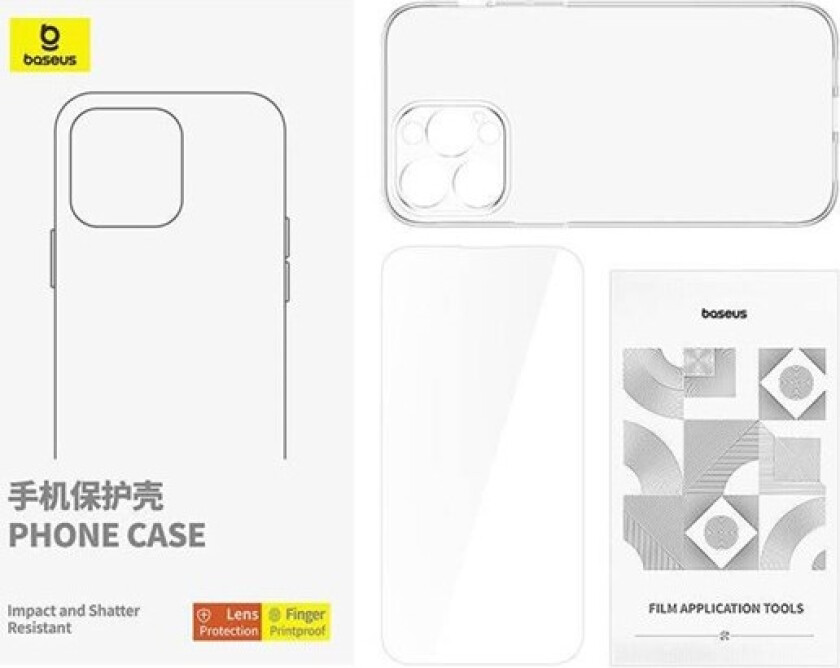 Clear Case iPhone 15 Pro + tempered glass