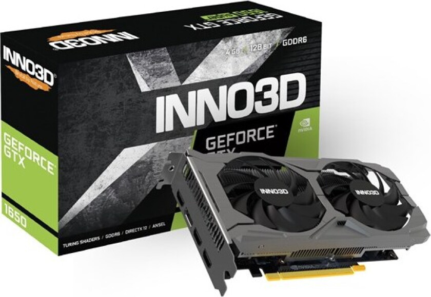 GeForce GTX 1650 Twin X2 OC V3 - 4GB GDDR6 RAM - Grafikkort