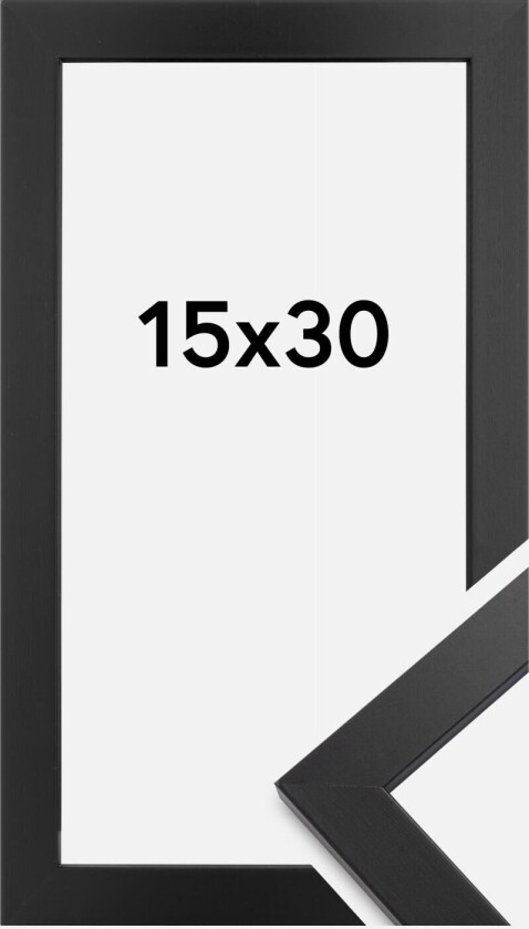 Ramme Black Wood Akrylglass 15x30 Cm
