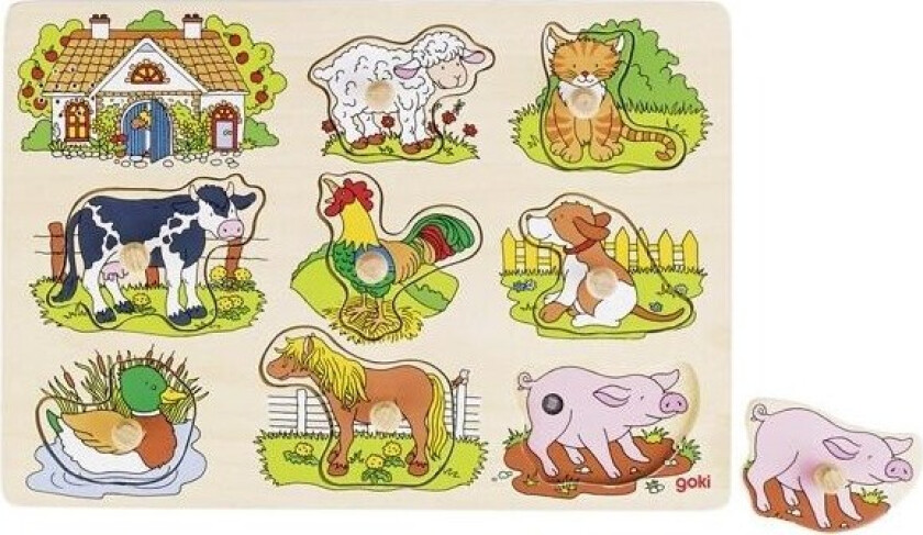 Stud Puzzle Farm Animals with Sound Tre