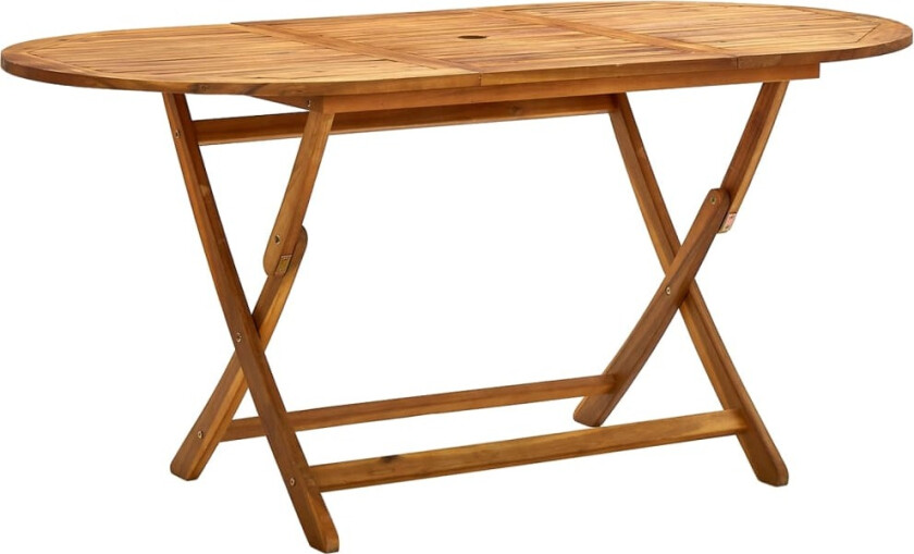 Sammenleggbart hagebord 160x85x75 cm heltre akasie