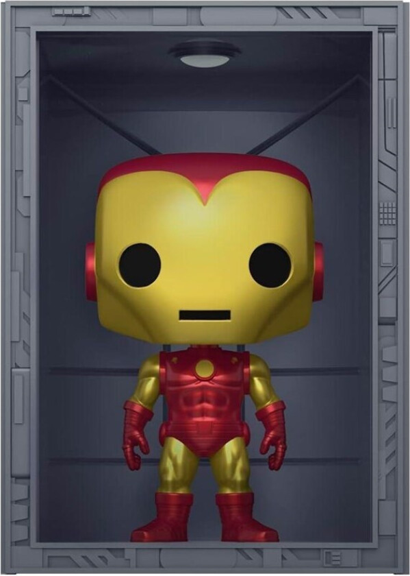 - Deluxe: Marvel (Iron Man Model 4 - Hall Of Armor) POP! Vinyl 9.5cm - Figur