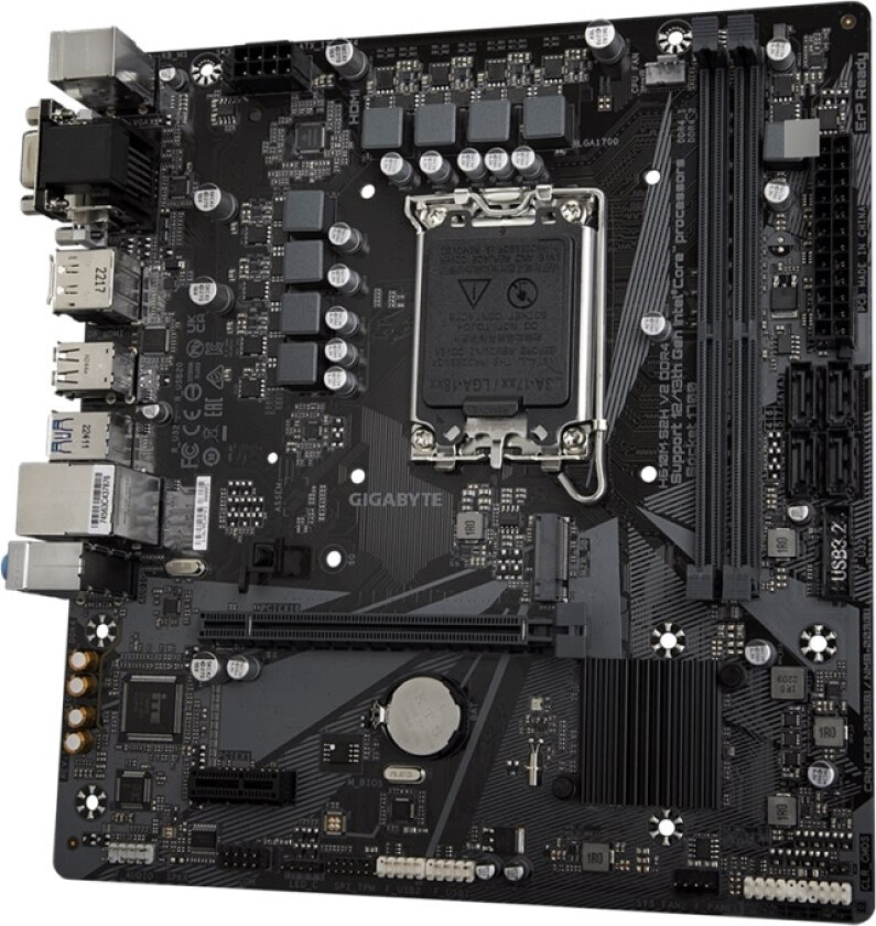 H610M S2H V2 DDR4 Hovedkort - Intel H610 - Intel LGA1700 socket - DDR4 RAM - Micro-ATX