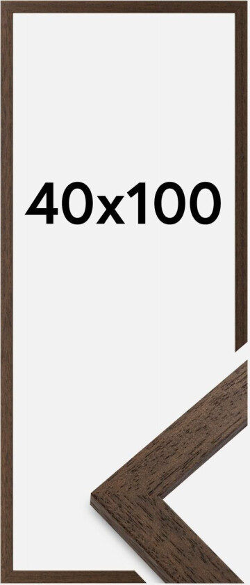 Ramme Brown Wood Akrylglass 40x100 Cm