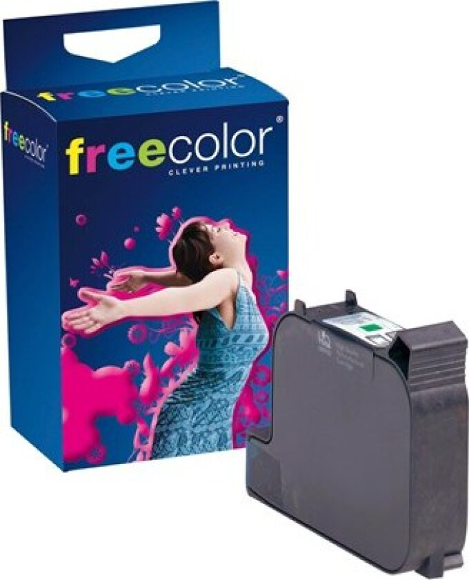 FREECOLOR - black - compatible - ink cartridge (alternative for: HP C6615DE) - Blekkpatron Svart