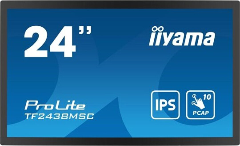 24" iiyama ProLite TF2438MSC-B1 - LED monitor - Full HD (1080p) - 24" - 5 ms - Skjerm