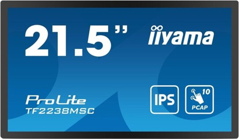 21" iiyama ProLite TF2238MSC-B1 - LED monitor - Full HD (1080p) - 21.5" - 5 ms - Skjerm