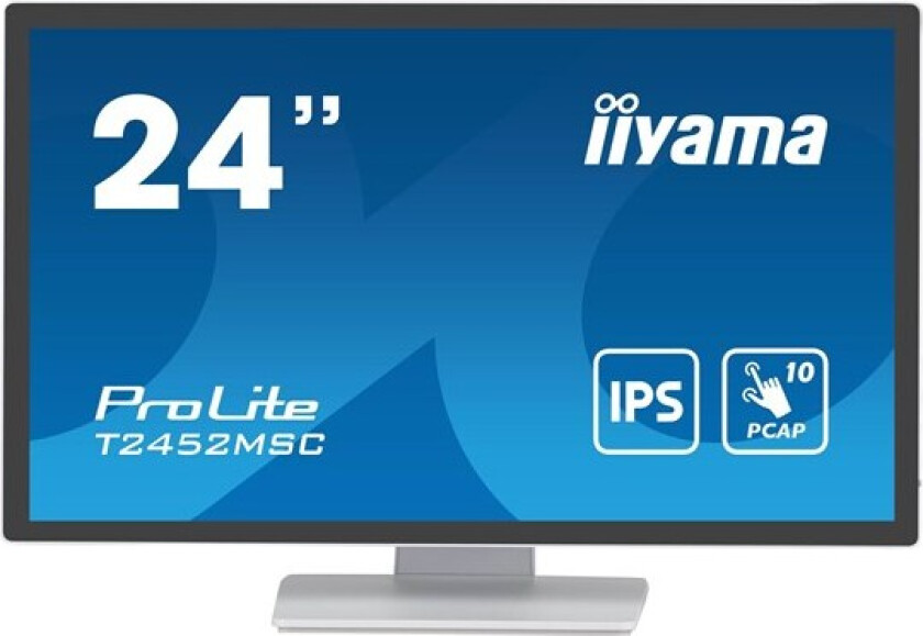 24" iiyama ProLite T2452MSC-W1 - LED monitor - Full HD (1080p) - 24" - 14 ms - Skjerm
