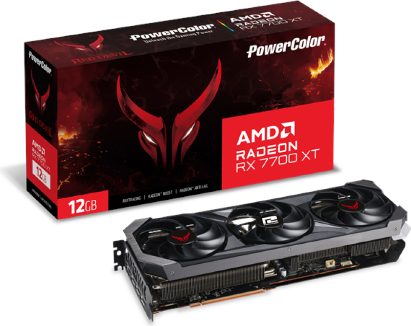 Radeon RX 7700 XT Red Devil - 12GB GDDR6 RAM - Grafikkort