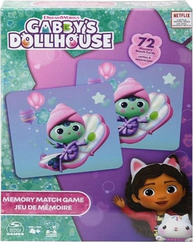 Bilde av SM Games & Puzzles Gabby´s Dollhouse Huskespill med 72 kort