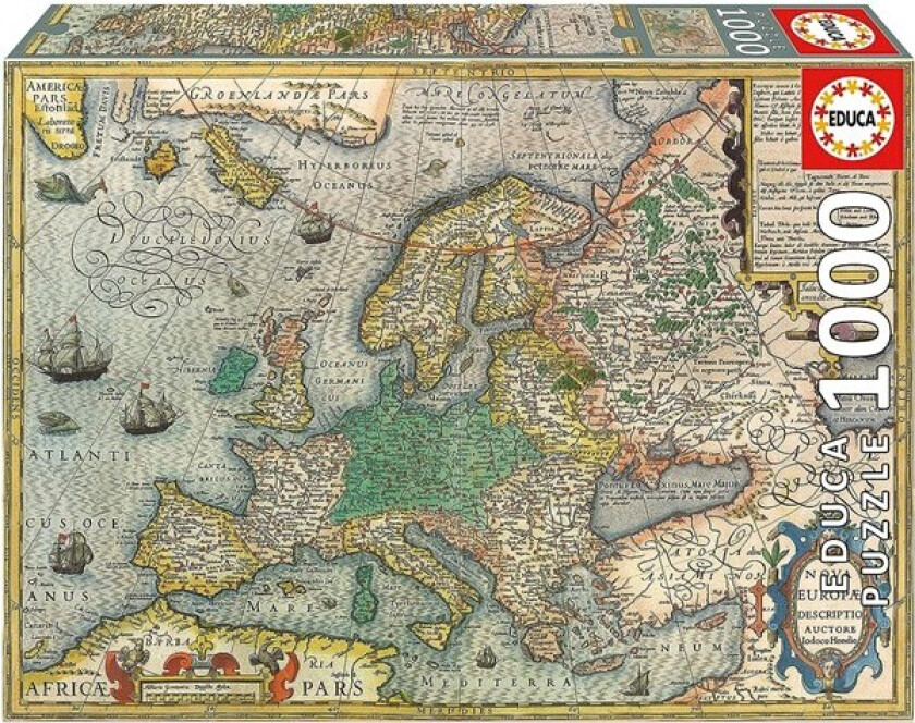 Educa 1000 Kart over Europa