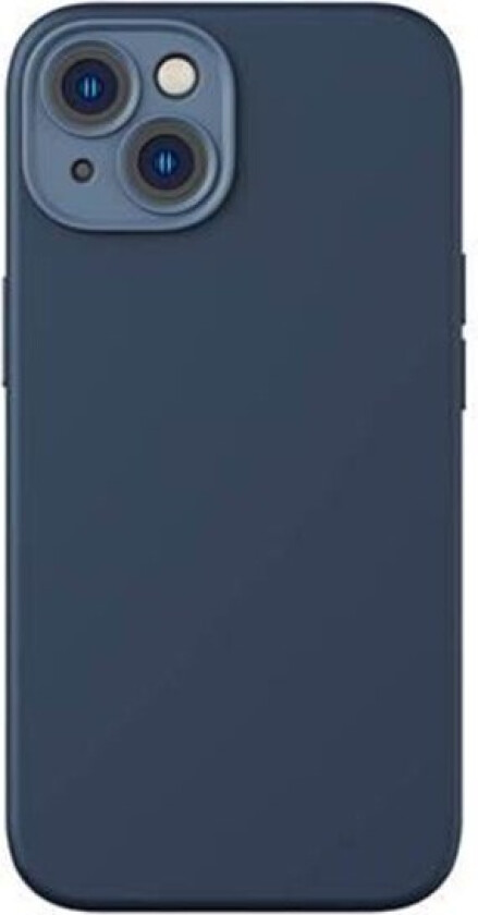Liquid Silica Magnetic Case and Tempered Glass set for iPhone 14 Plus (blue)