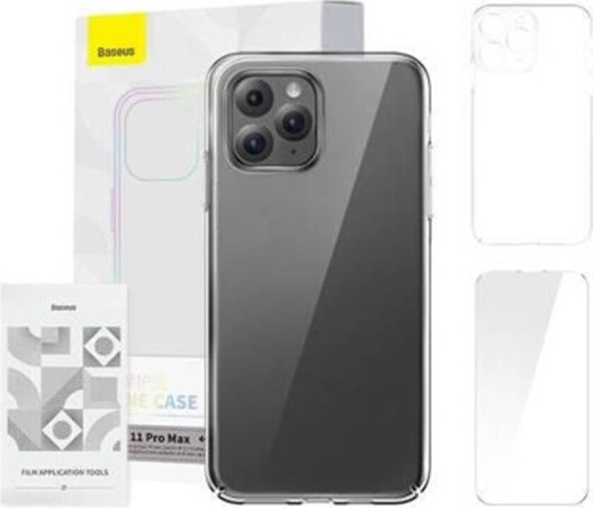 Crystal Series for iPhone 11 pro max (clear) + tempered glass + cleaning kit