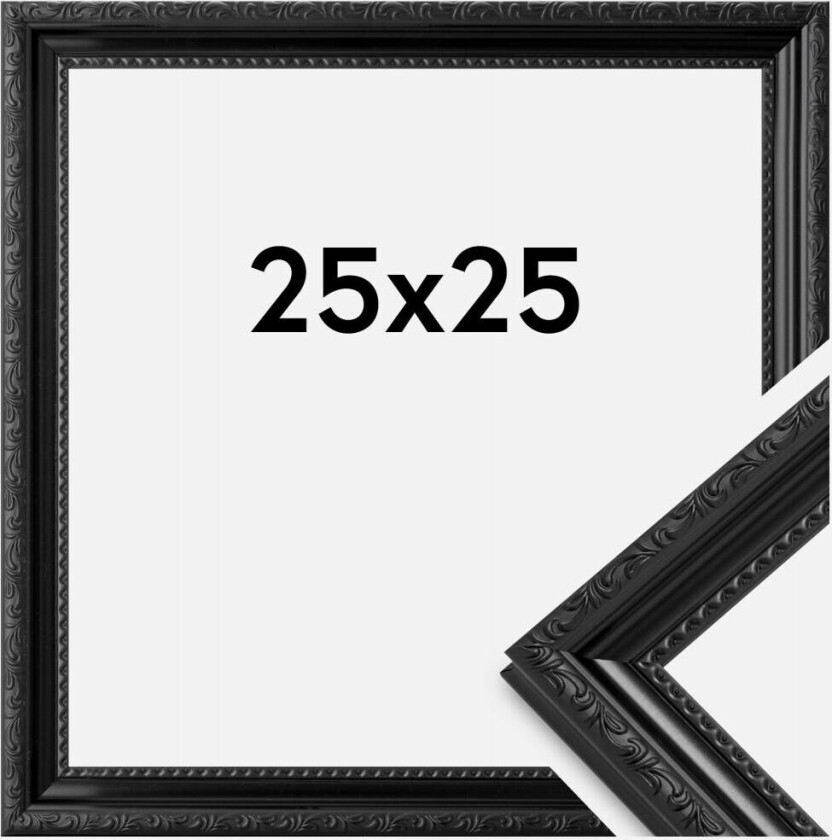 Ramme Abisko Akrylglass Svart 25x25 Cm