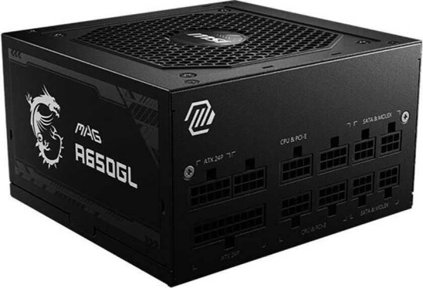 MAG A650GL - power supply - 650 Watt Strømforsyning (PSU) - 650 Watt - 120 mm - 80 Plus Gold sertifisert