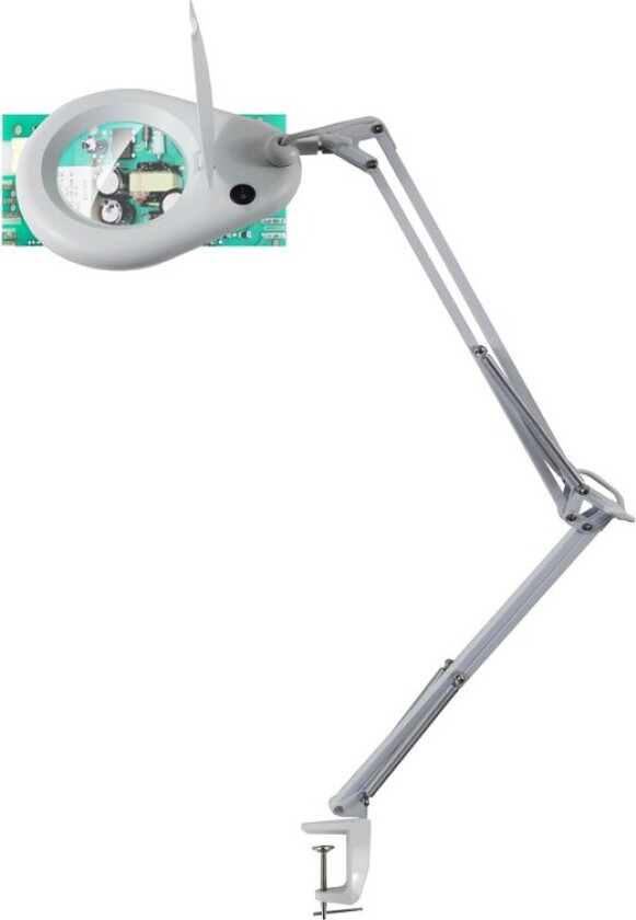 Zoom lupelampe, hvit