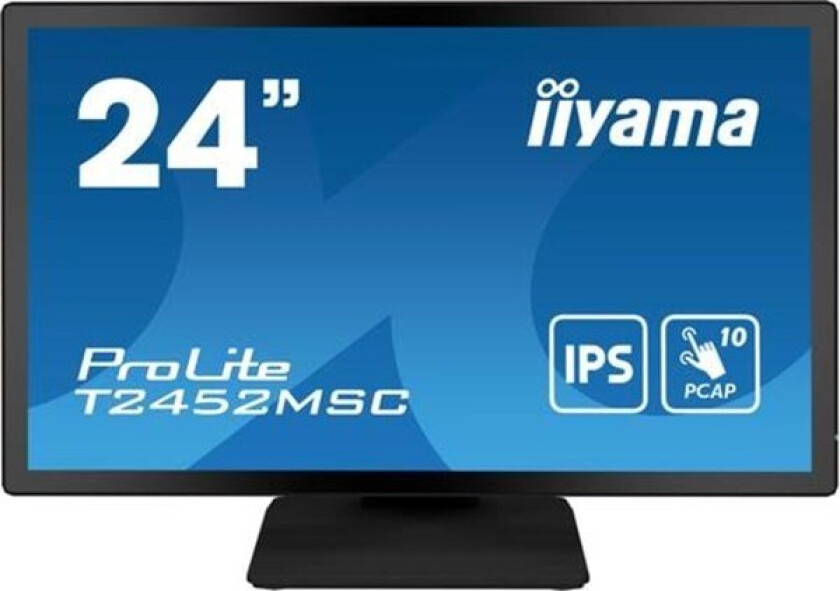24" iiyama ProLite T2452MSC-B1 - LED monitor - Full HD (1080p) - 14 ms - Skjerm