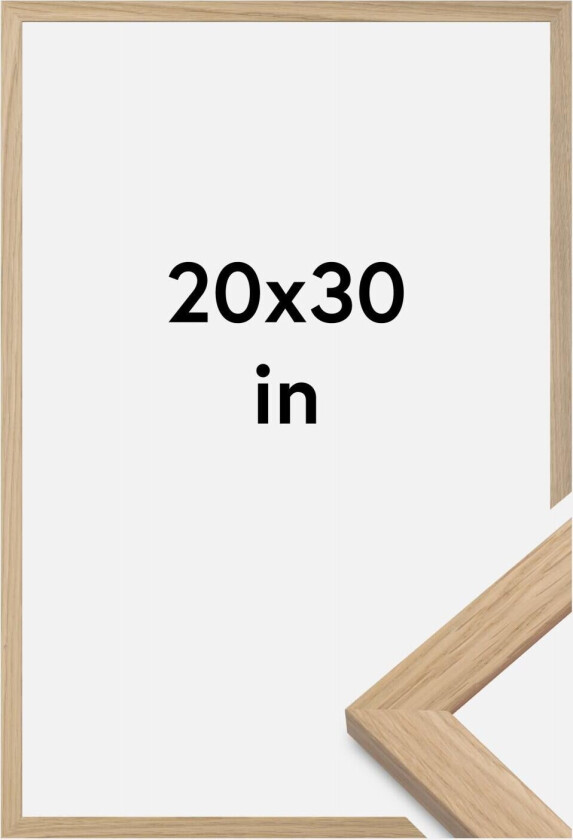 Ramme Oak Wood Akrylglass 20x30 Inches (50,8x76,2 Cm)