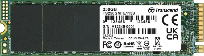 115S SSD - 250GB - PCIe 3.0 - M.2 2280