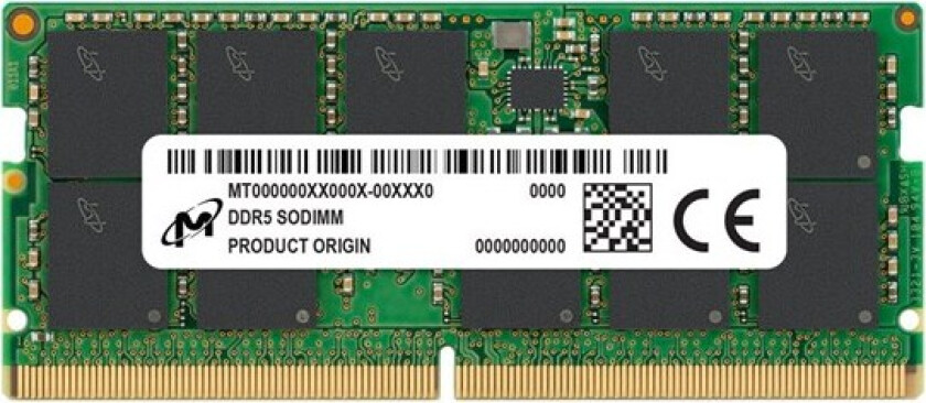 Micron - DDR5 - module - 32 GB - SO-DIMM 262-pin - 4800 MHz / PC5-38400 - unbuffered