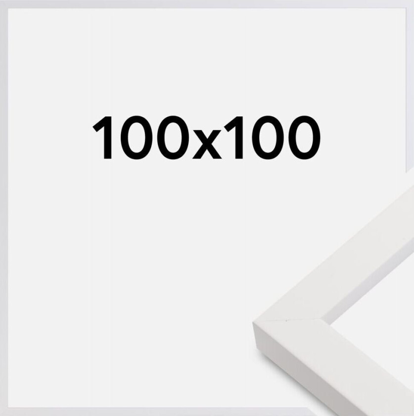 Ramme Blocky Akrylglass Hvit 100x100 Cm