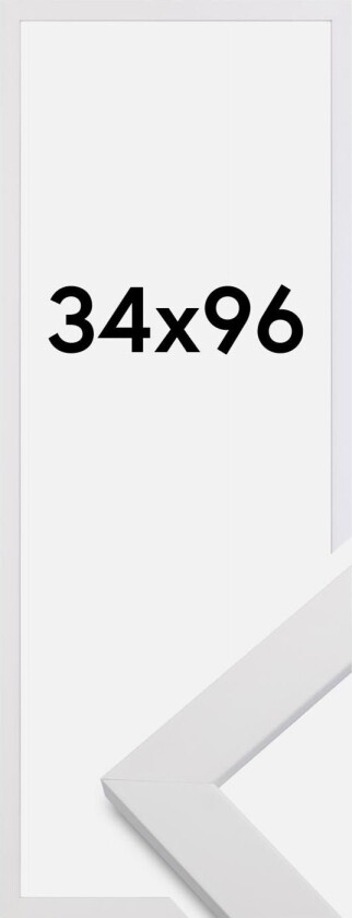 Ramme White Wood Akrylglass 34x96 Cm