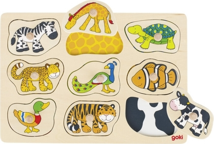 Wooden Animal Bubble Puzzle 9pcs. Tre
