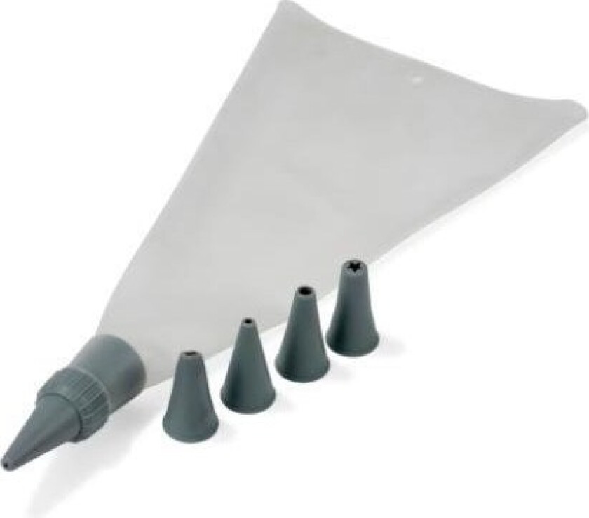 Piping bag 5 nozzles grey