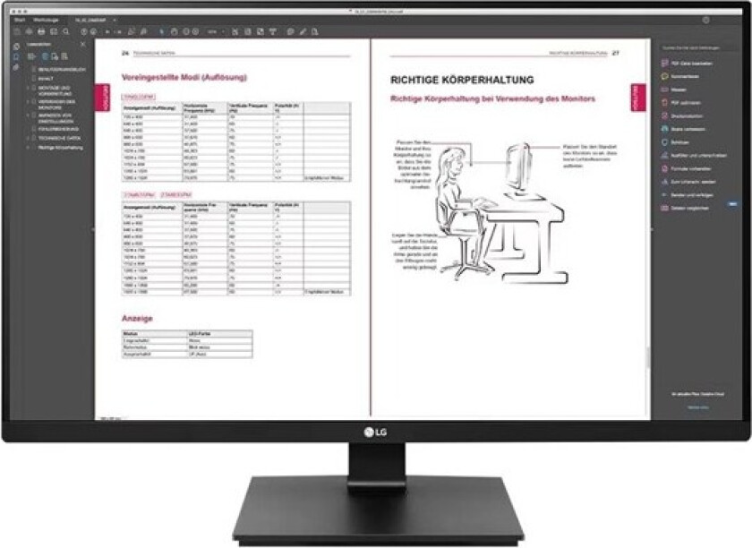 27" LG 27BN65QP-B - LED monitor - QHD - 27" - HDR - 5 ms - Skjerm