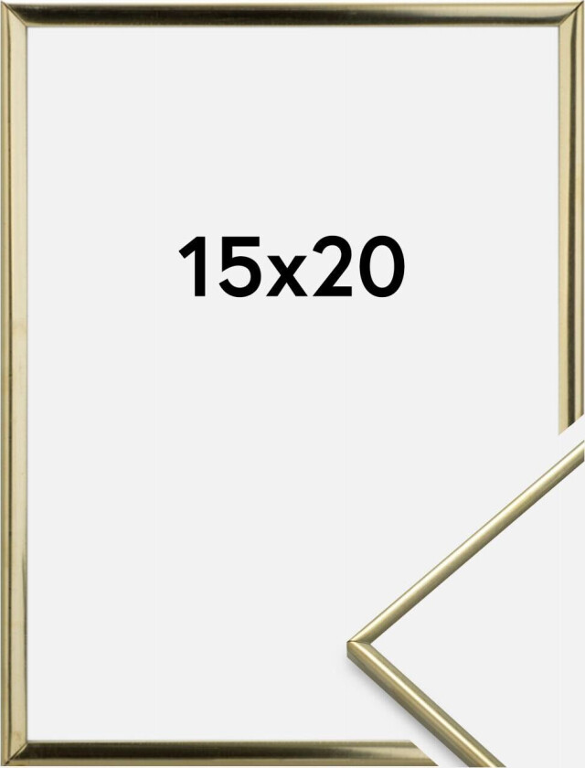 Ramme Slät Metall Gull 15x20 Cm