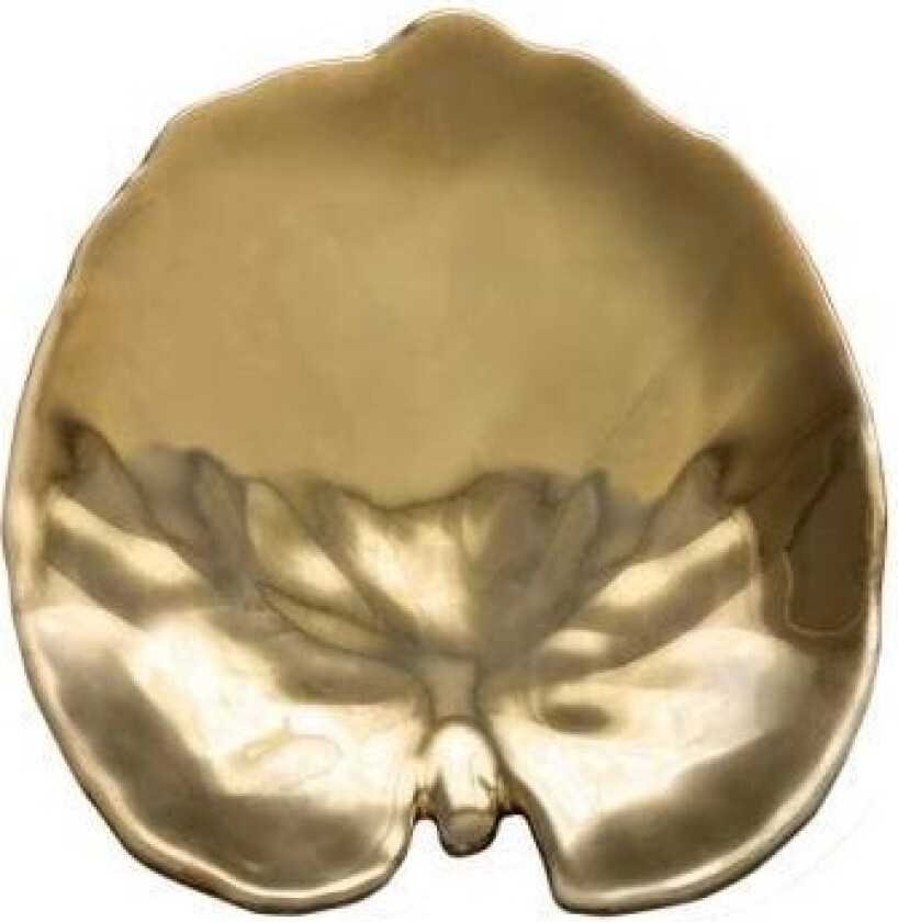 Plate water lily pad Riviera 18 x 17 cm Golden Ceramic