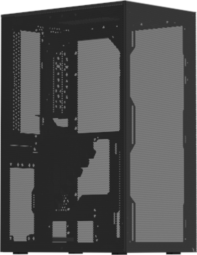 Meshroom S V2 Mini-ITX Case - Full Mesh - Charc - Kabinett - Miditower - Svart