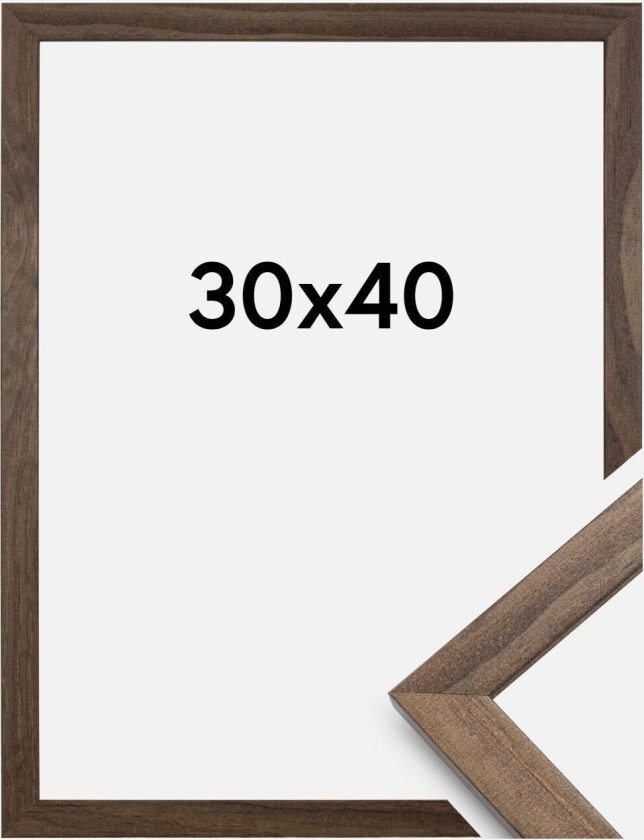 Ramme Stilren Akrylglass Valnøtt 30x40 Cm